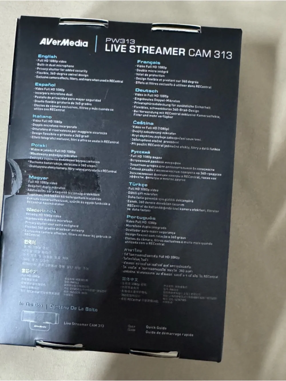 AVerMedia Live Streamer CAM 313 - Black